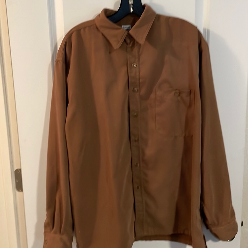 Tan Suede Button Down